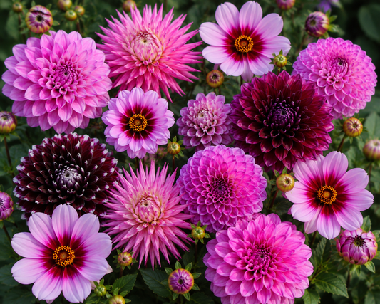 10 Dahlia Mix – Paarse Dahlia Collectie