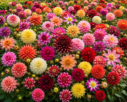 50 Gemengde Dahlia's – Grote Tuincollectie