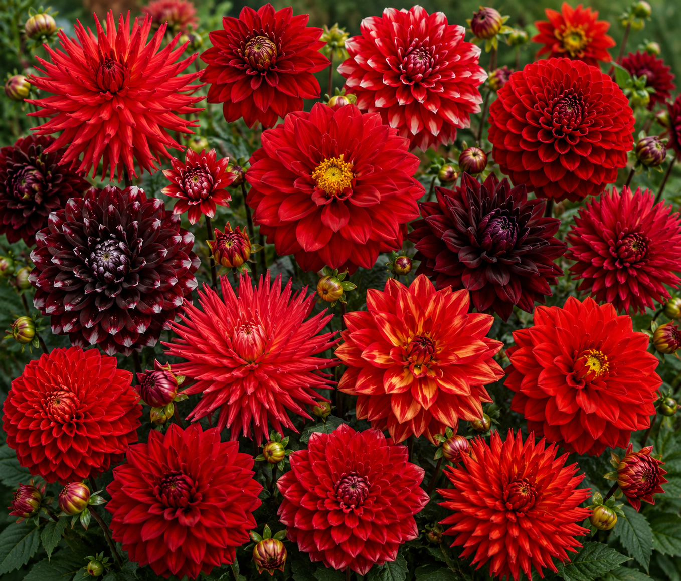 10 Dahlia Mix - Crimson Dahlia Collectie