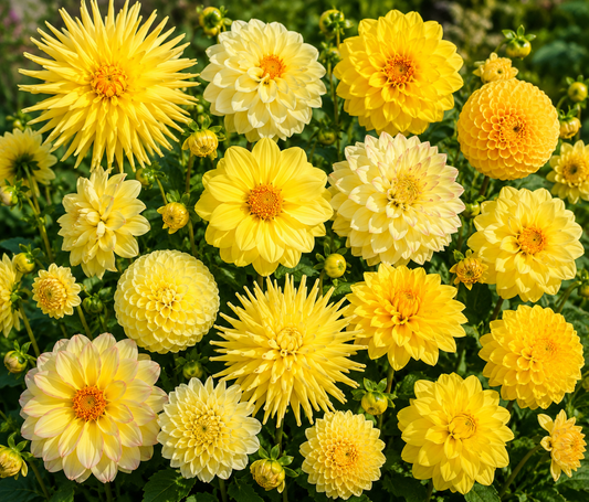 10 Gemengde Dahlia's - Gouden Dahlia Collectie