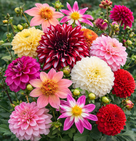 10 Gemengde Dahlia's – Voordelige Bloeicollectie